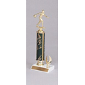 Spectrum Series Lightning Black & Gold Trophy on Column (13")